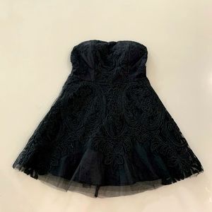 Angel Biba Mini Black Lace Overlay dress